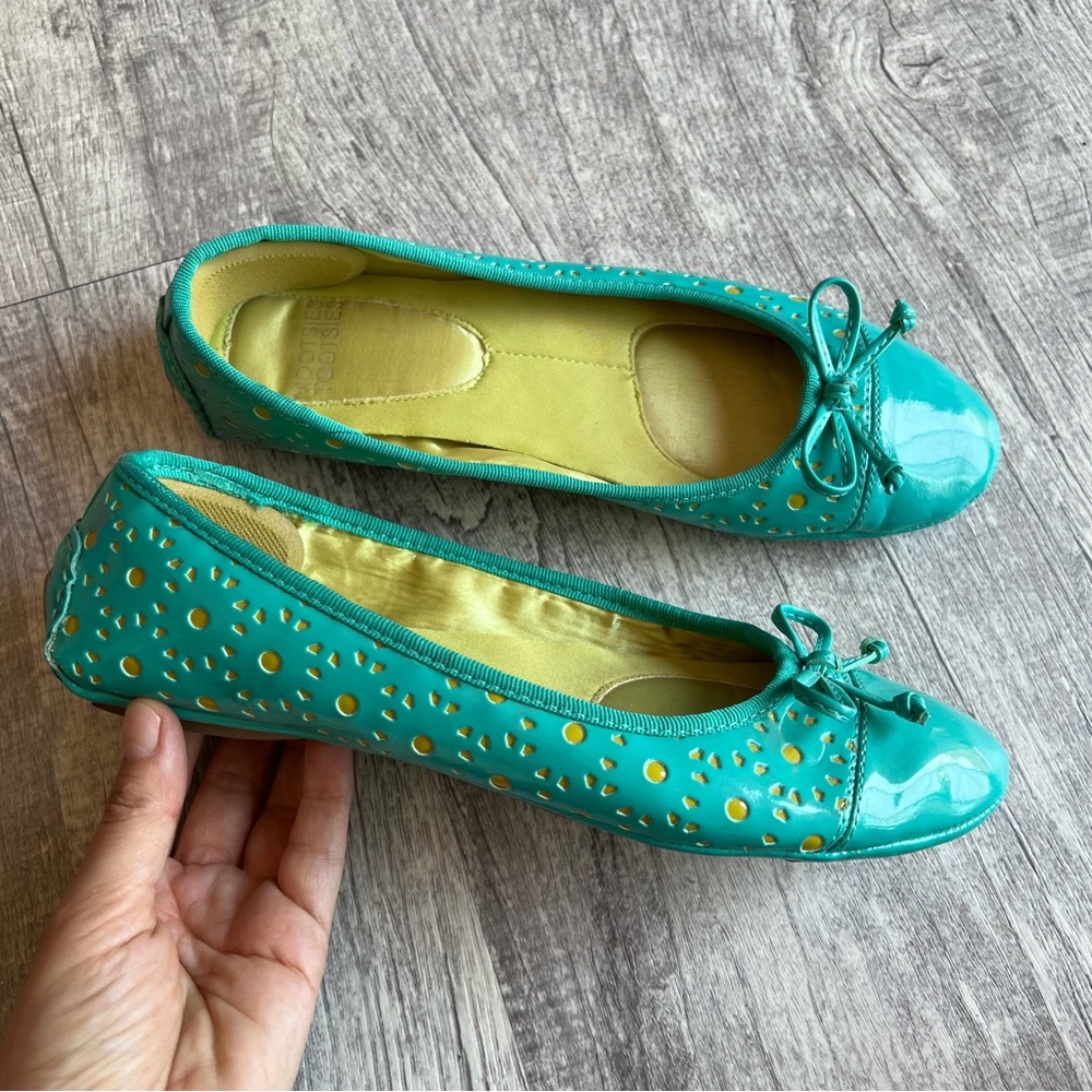 Mootsies Tootsies Women’s Moallenek Memory Foam Teal Flats Size 7M - Picture 2 of 9